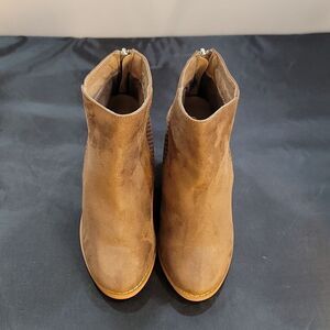 BRAND NEW STYLELOOP WOMEN'S WESTERN ANKLE FAUX SUEDE BOOTS